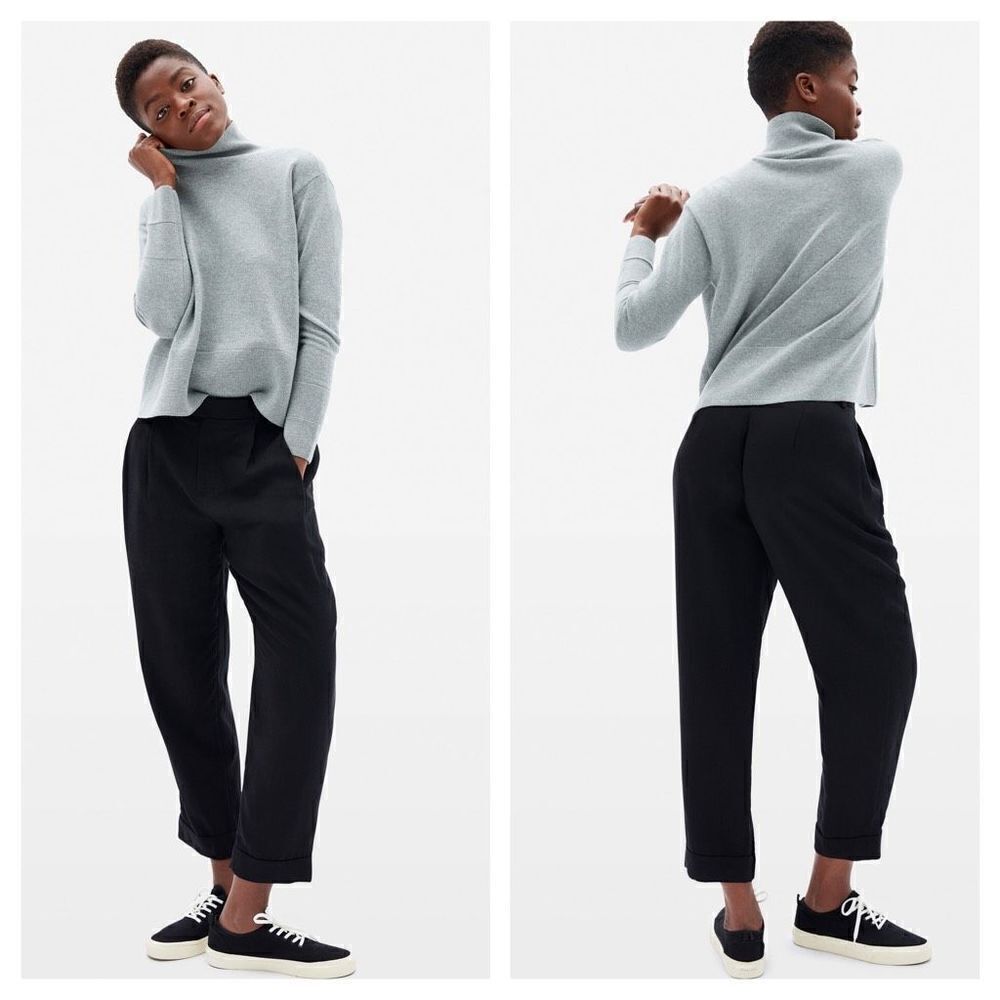 EVERLANE‎ THE PUT TOGETHER PLEAT PANT sz 2 Black